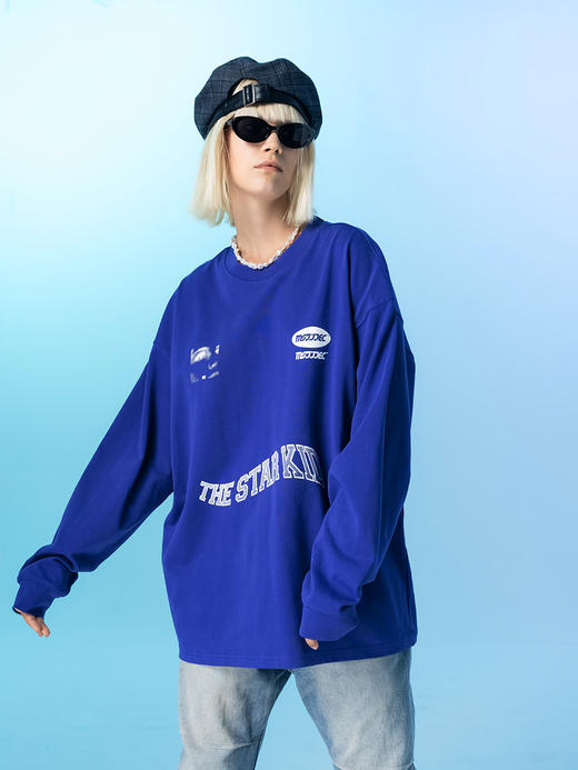 MODITEC 20FW STAR KID 主题印花荧光色长袖TEE 宽松薄款长袖 商品图1