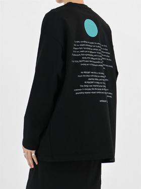 49PERCENT(49%)古文印花拉链太空探索卫衣男女休闲圆领