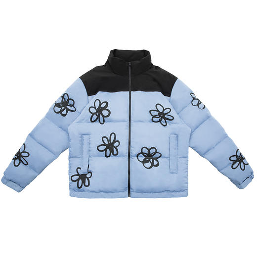 MODITEC 花朵印花双色棉服拉链情侣款羽绒棉服胡先煦  郁可唯同款 商品图4