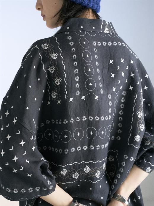 MODITEC 20SS 双色星月腰果花拼接衬衫 宽松棉麻清凉夏威夷衬衫 商品图1