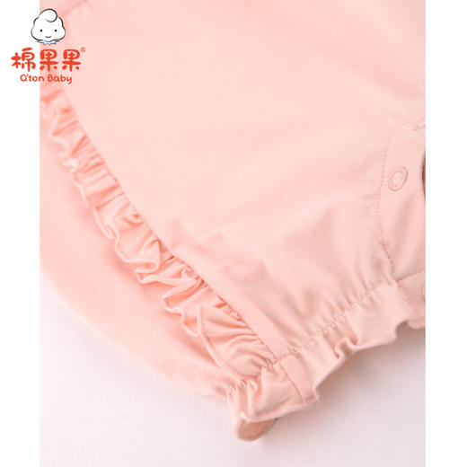棉果果夏季女童花边短袖连体衣连身衣哈衣M222727221311 商品图5