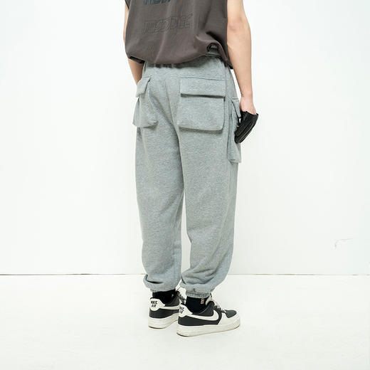 MODITEC 20秋冬 立体大口袋棉质束脚裤 松紧腰抽绳双色束脚裤 商品图2