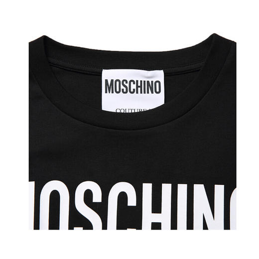 MOSCHINO 莫斯奇诺 女士字母T恤 黑色 0706 5540 1555 商品图3