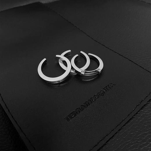 TERRAINCOGNITA21新款不锈钢黑色液体戒指个性百搭开口戒指情侣 商品图1
