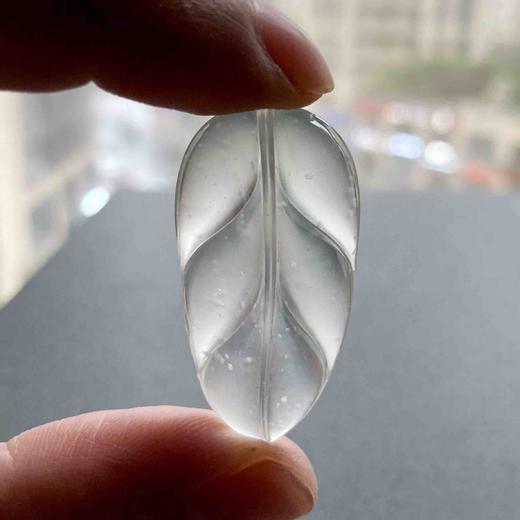 玻璃种雪花棉翡翠叶子 商品图9
