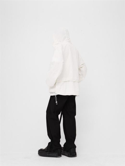 49PERCENT(49%)黑白皱感可拆卸风衣外套流行宽松 商品图3