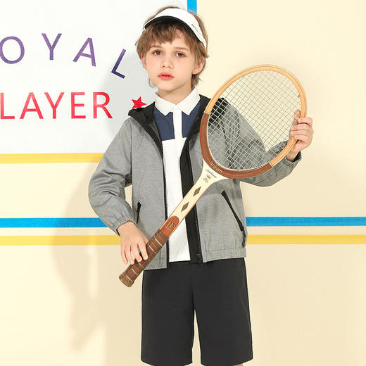 【撞色连帽夹克】mettekids童装连帽夹克开衫外套男童春季新款棒球服 商品图3