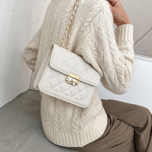 【ins爆火❗️百搭时尚小众包】好看到爆菱格链条包，网红新款超潮单肩斜挎包，洋气手提男女包腋下包，520七夕情人节礼物父亲节礼物新年礼盒年货礼盒 商品图2