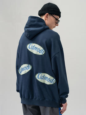 MODITEC 20FW LOGO贴布刺绣卫衣 毛圈棉OVERSIZE连帽卫衣情侣款