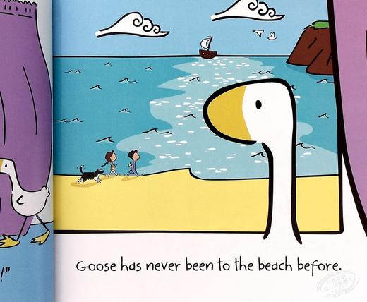 中商原版gooseatthebeach小鹅咕茜在海滩低幼亲子故事绘本laurawall平