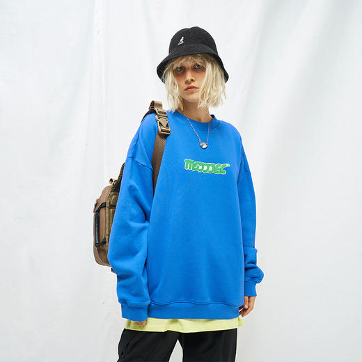 MODITEC秋冬毛巾刺绣圆领加绒卫衣糖果四色卫衣 Sunnee杨芸晴同款 商品图2