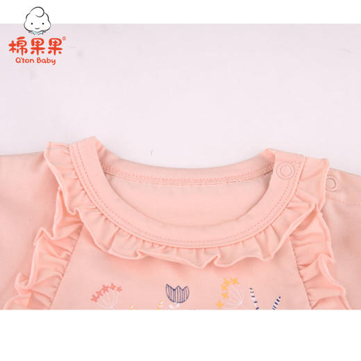 棉果果夏季女童花边短袖连体衣连身衣哈衣M222727221311 商品图2