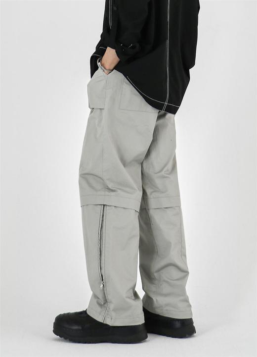 49PERCENT(49%)灰色圆环金属飘带拉链裤高级简约 商品图1