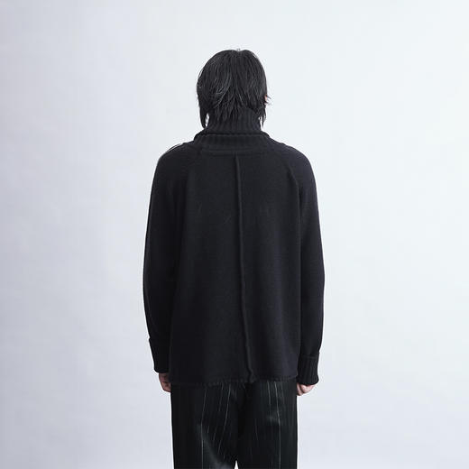 TERRAINCOGNITA20AW美奴绒宽松套头针织衫百搭休闲高领毛衣男女 商品图3