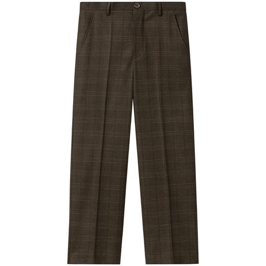 MODITEC 21SS 复古小格纹宽松休闲西裤 格纹垂坠直筒西裤 商品图4