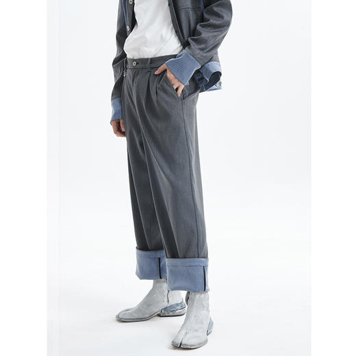 TERRAINCOGNITA2020G系列宽松廓形垂感两穿西装休闲长裤男女同款 商品图1