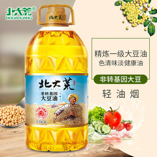 北大荒 非转基因 压榨一级 大豆油5L 商品图1