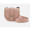PINKO 品高 女士粒面皮革圆形 Love 斜挎单肩燕子包 粉色 1P21EA Y5GB Q19 商品缩略图0