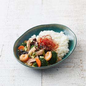 松版猪黑虎虾海鲜饭 PorkNeckandGiantTigerPrawnRice