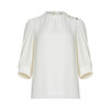EITIE爱特爱春季新款通勤气质半高领灯笼五分袖雪纺女上衣6313008 商品缩略图6