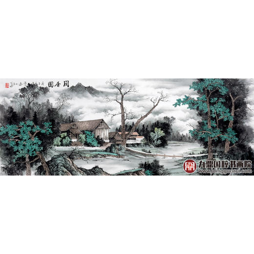 李泽江《闲居图》68*178cm 山水横幅作品 办公室/客厅挂画 商品图1