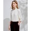 EITIE爱特爱春季新款通勤气质半高领灯笼五分袖雪纺女上衣6313008 商品缩略图5