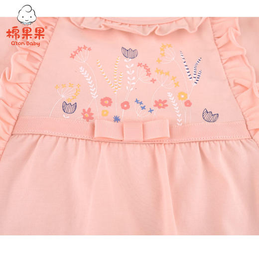 棉果果夏季女童花边短袖连体衣连身衣哈衣M222727221311 商品图4