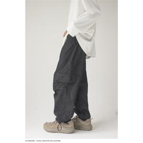 49PERCENT休闲廓形牛仔裤脚口调节秋冬男