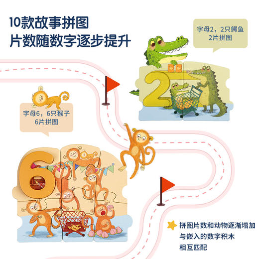 TOI图益拼拼趣启蒙早教木制数字拼图 商品图4
