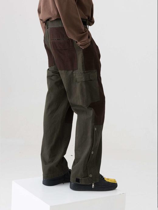 MODITEC AD-29 拼色侧扣直筒裤 改良BDU军裤 水洗工装裤 街头潮流 商品图3