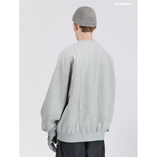 ATTEMPT SS21“STOMACHION” 线性分割圆领卫衣纯色休闲百搭上衣 商品图1