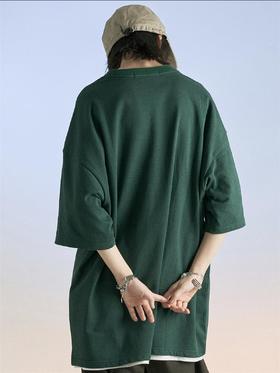 MODITEC 20SS线稿人物刺绣彩色短袖 OVERSIZE宽松潮流T恤