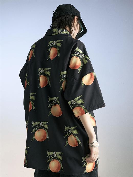 MODITEC 20SS复古甜橙花朵古巴mojito衬衫宽松夏威夷衬衣国潮嘻哈 商品图1