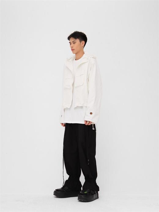 49PERCENT(49%)黑白皱感可拆卸风衣外套流行宽松 商品图2