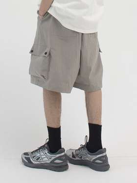 49PERCENT 原创设计2色口袋廓形工装短裤高级简约