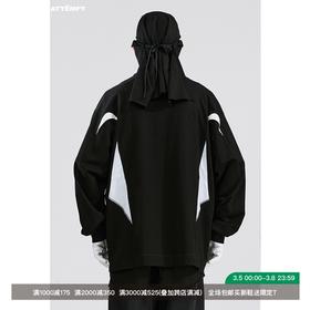 ATTEMPT SS21 流线拼接长袖T恤拼色落肩宽松休闲明线装饰体恤