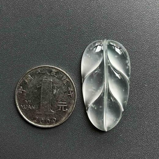 玻璃种雪花棉翡翠叶子 商品图4
