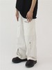 49PERCENT(49%) 原创设计白色不规则拉链口袋阔腿裤 商品缩略图0