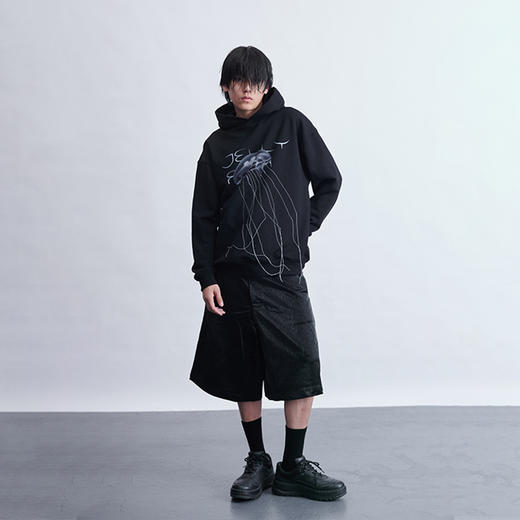 TERRAINCOGNITA20AW水母印花宽松连帽卫衣休闲长袖百搭贴布男女 商品图2