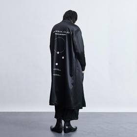 TERRAINCOGNITA20AW宽松廓形丝绸质感风衣外套边缘人员工服男女