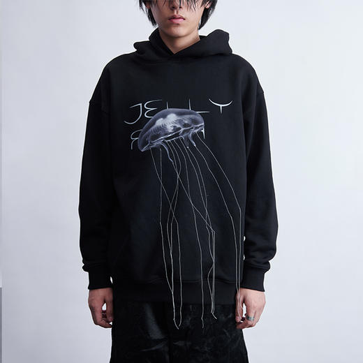 TERRAINCOGNITA20AW水母印花宽松连帽卫衣休闲长袖百搭贴布男女 商品图3