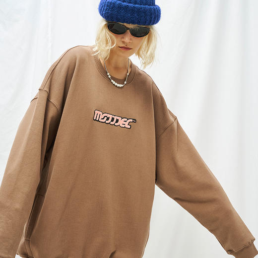 MODITEC秋冬毛巾刺绣圆领加绒卫衣糖果四色卫衣 Sunnee杨芸晴同款 商品图1