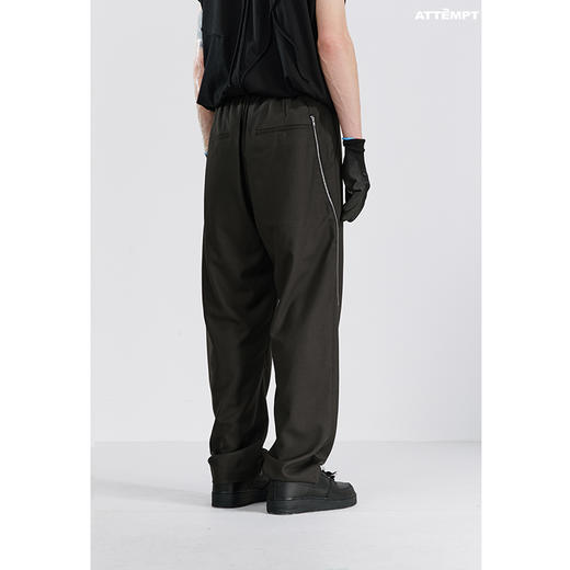 ATTEMPT SS21 三分之一拉链垂感西裤国潮宽松垂坠感堆叠休闲裤 商品图3