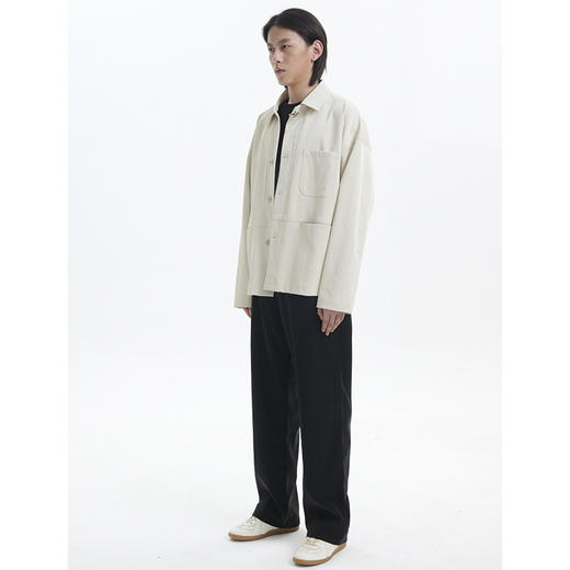 TERRAINCOGNITA原创设计PU皮金属质感夹克短款皮衣宽松廓形外套男 商品图2