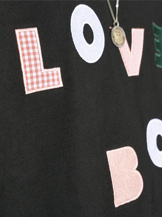 MODITEC 20SS彩色贴布字母刺绣短袖OVERSIZE原创休闲T恤国潮 商品图2