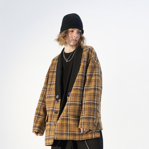 MODITEC 21春夏 改良道袍休闲外套粗织提花面料宽松潮流夹克 商品图1