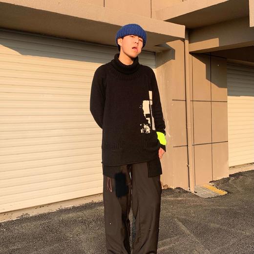 TERRAINCOGNITA20AW美奴绒宽松套头针织衫百搭休闲高领毛衣男女 商品图0