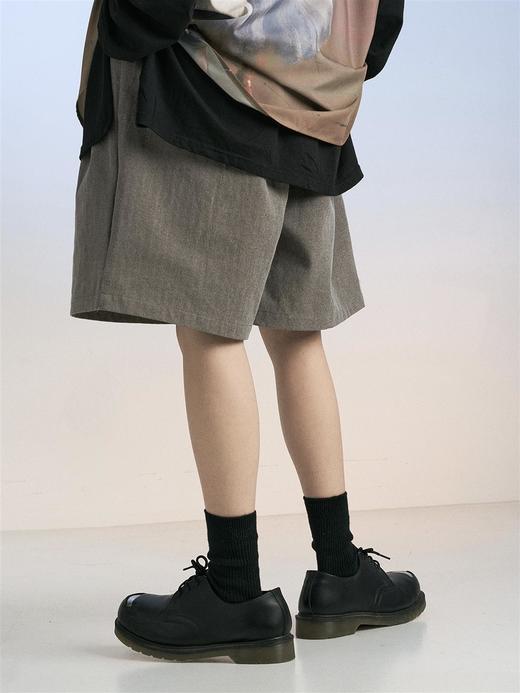 MODITEC 20SS 松紧腰打褶廓形西装短裤 立体剪裁宽松中裤 商品图2