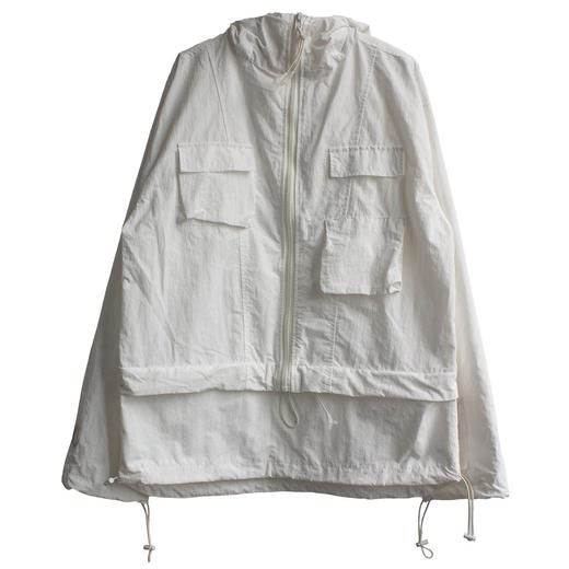 49PERCENT(49%)白色皱感太空风衣可拆卸短款休闲冲锋外套男女简约 商品图4