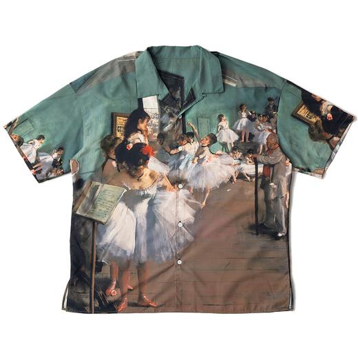 MODITEC 夏季芭蕾教室油画古巴短袖衬衫宽松夏威夷满mojito衬衣 商品图4